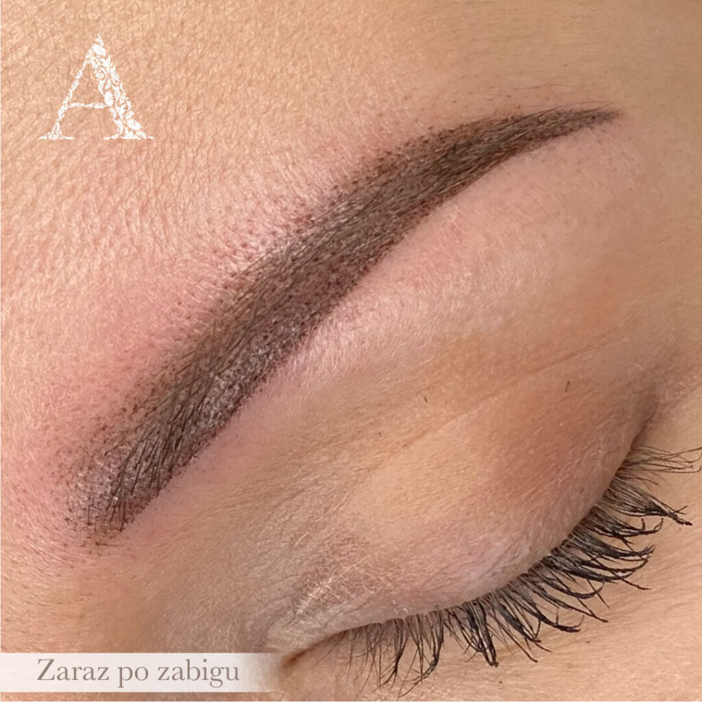 zbliżenie na makijaż permanentny brwi Absolutely Szczepańska Warszawa